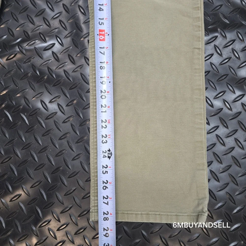 Stio Rivet Canvas Pants Mens 32S Khaki Tan Organic Cotton Stretch Outdoor 2335